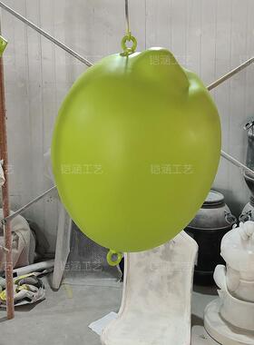 大型玻璃钢仿真柠檬模型雕塑网红门头壁挂装置道具手打柠檬奶茶杯