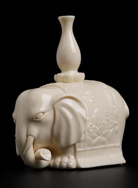 戴玉堂徐才提陶瓷摆件《平安吉祥》小象电视柜博古架摆设家居饰品