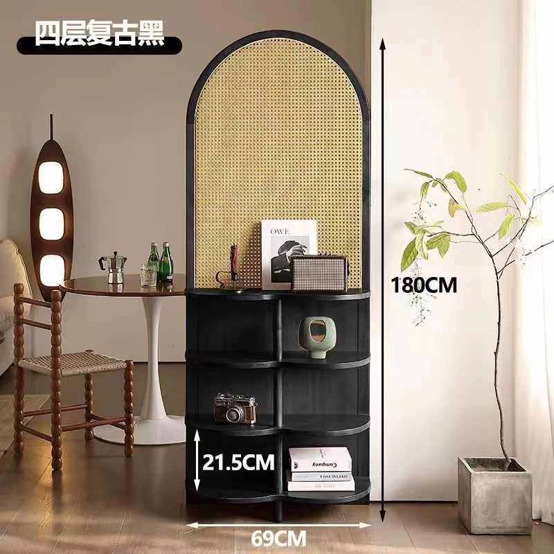 Rtd藤编隔断展示屏风入户玄关正对门墙转角柜复古法中式收纳置物,淘宝优惠券,粉丝福利购,淘宝优惠卷