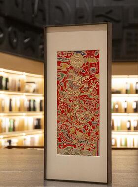 中国龙纹客厅装饰画，吉祥新年寓意，入口走廊挂画，禅宗民宿壁画