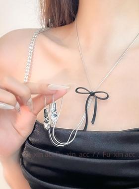 蝴蝶结芭蕾舞仙女项链长款项链