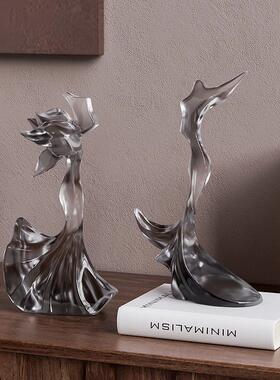 艺术抽象人物雕塑摆件简约轻奢高级感小众客厅电视酒柜家居装饰品