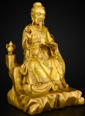 铜药王孙思邈铜像黄铜药王爷菩萨雕像药店供奉神像摆件孙真人大号