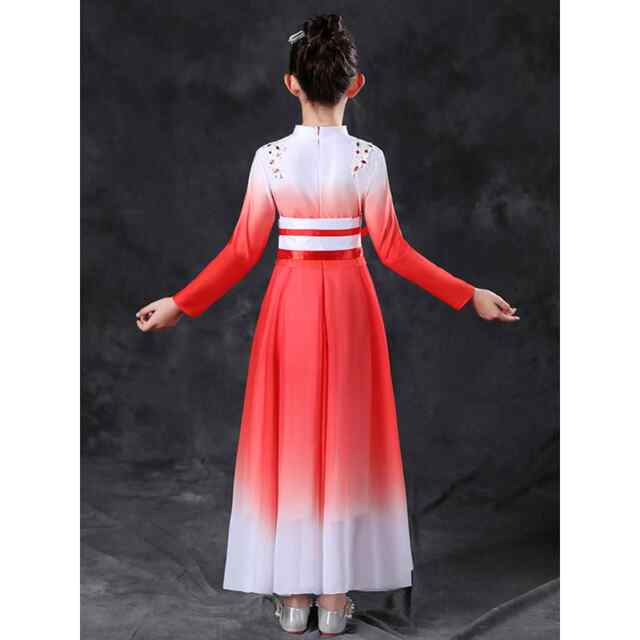 Authentic children's Bloom modern dance performance costumes, Chinese songs and Chinese lantern dance, large slim skirt, opening