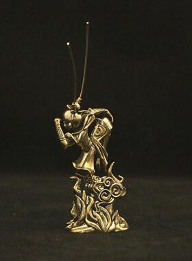 新款直销黄铜复古美猴王齐天大圣孙悟空摆件办公桌面装饰工艺品摆