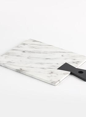 现代艺术摆件做旧仿大理石托盘摆盘砧板样板房民宿客厅餐厅装饰品