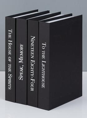 假书摆件装饰品简约现代彷真书盒道具书柜架轻奢北欧风格模型摆设