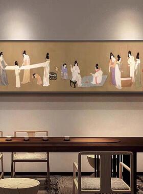 宋徽宗瑞鹤图新中式客厅沙发背景墙装饰画书房古典壁画茶室挂墙画