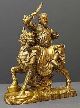 雷祖摆件黄铜九天应元雷声普化天尊家用客厅店铺雷神南极长生大帝