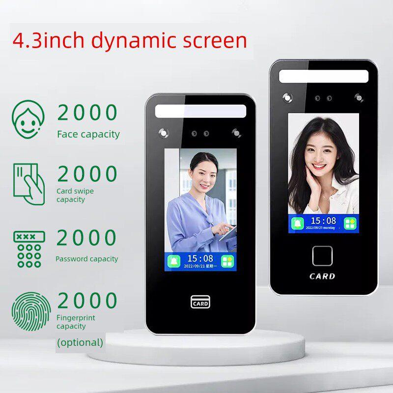 Dynamic face recognition access control system attendance all-in-one machine password swipe card fingerprint face swipe glass access control electromagnetic lock