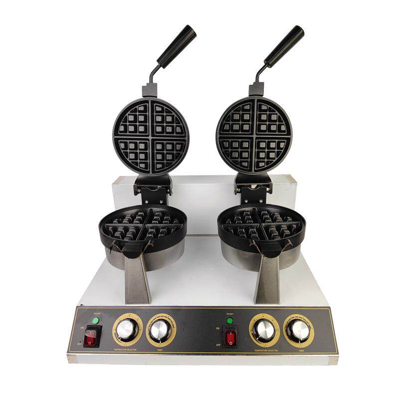 Rotating waffle oven round checkered pancake machine electric heating pancake machine waffle machine commercial waffle machine