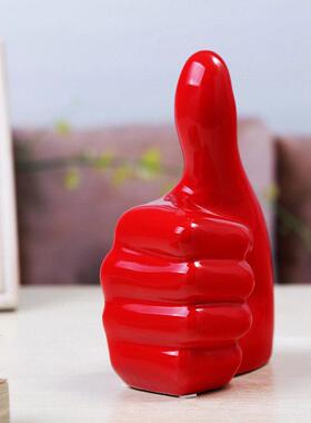 拇指现代陶瓷工艺品创意陈设办公室房间装饰书桌装饰生日礼物