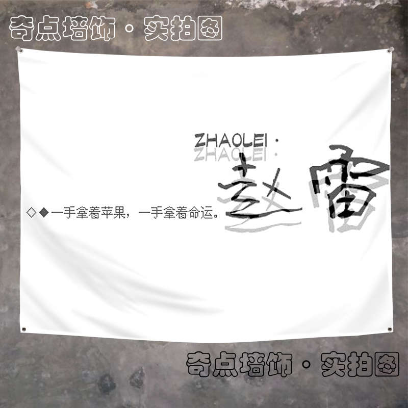 民谣赵雷挂布音乐节应援旗帜小酒馆墙面装饰背景布房间装饰布定制 - 图1