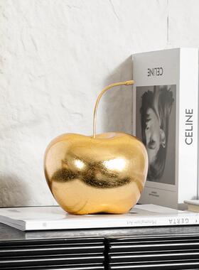 日本进口创意红色樱桃摆件家居客厅装饰树脂工艺品玄关装饰摆件高