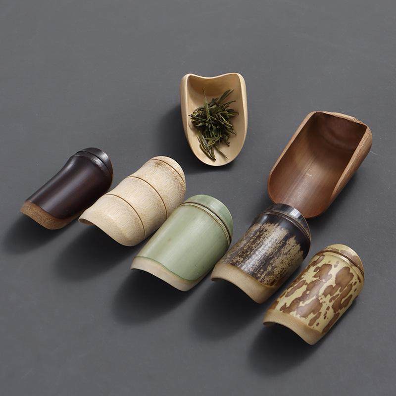 天然竹节茶则手工竹制赏茶荷茶勺茶铲 功夫茶具配件茶道六君子,淘宝优惠券,粉丝福利购,淘宝优惠卷