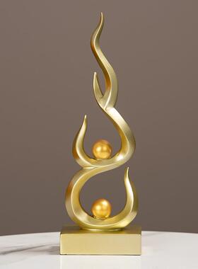 节节高升摆件办公室玄关酒柜电视柜客厅现代简约轻奢风装饰工艺品