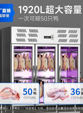 驰能烤鸭风干保鲜柜晾鸭柜烧鹅烧腊吹干挂肉展示柜智能胚柜熟食