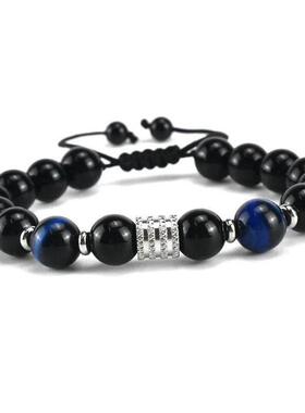 Fashion Natural Black Obsidian Tiger Eye Beads Bracelets