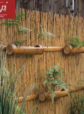 正品匠心坊户外庭院园布栏置竹篱笆阳台景花露台景观屏风栅造鱼池