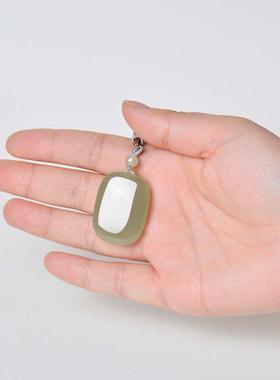 平安无事晴款牌水色牌男女天然玉石坠坠面包玉和田玉吊玉批发牌