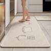 Kitchen floor mat, absorbent foot mat, stain-resistant, no-wash, wipeable, anti-slip, anti-fall mat, powder room doorway, soft pad, wear-resistant carpet