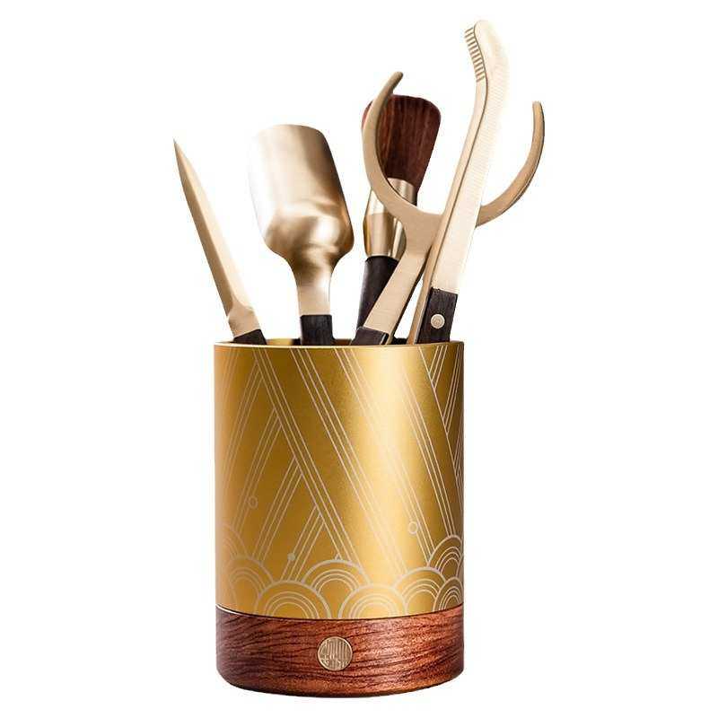 大岸堂茶道六君子套装铜配件家用高档茶具摆件茶桶养壶笔茶筒茶刀,淘宝优惠券,粉丝福利购,淘宝优惠卷