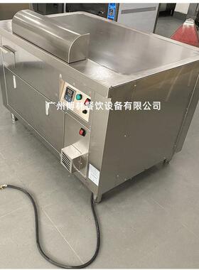 电热1米1.2米1.5米商用日式铁板烧煎牛排机带下排烟大型铁板煎炉