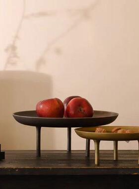 约现代创OCG意三足金属果盘托盘样板房家居摆件形桌餐装饰品简摆