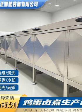 整套卤蛋加工生心产线蛋鸡定蒸冷煮却剥壳流水线大型鸡蛋MAGA-102