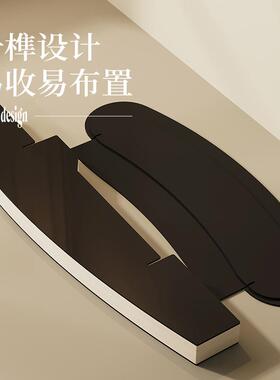 十八纸办公室前台接待台服装店便利小吧台现代简约商用展会咨询台