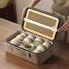 Travel tea set portable teapot outdoor camping household tea tray ceramic kung fu Chinese style Ru kiln tea cup