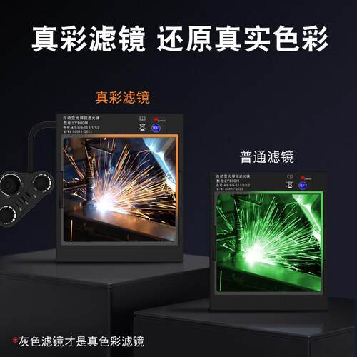 MEIXIN电焊防护烧焊工面罩自动变光头戴式氩弧焊专用焊帽轻便防护 - 图2