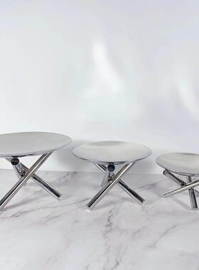 简约现金属锈纳钢水不果盘果盆软装饰品代样板间8203餐桌托盘收盘