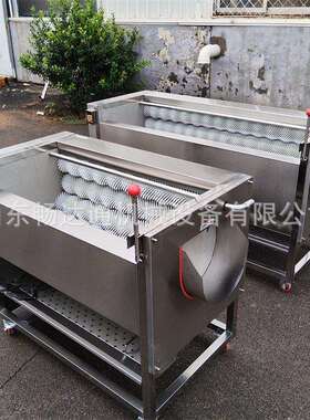 商用大型毛辊清洗机不锈钢毛刷清洗设备羊蹄猪蹄莲藕南姜清洗机器
