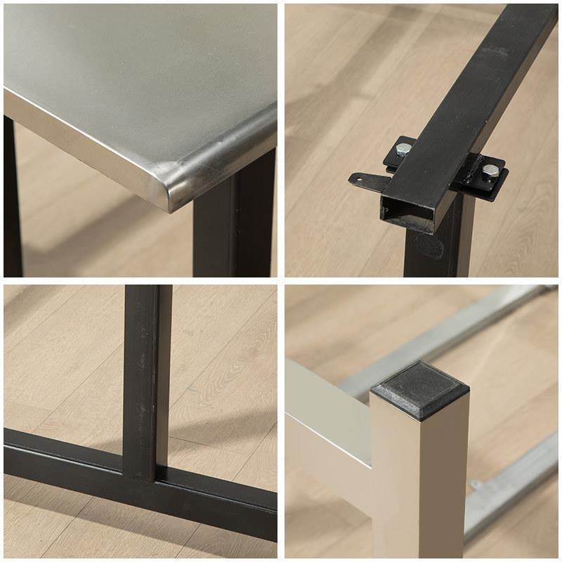 连体快餐桌椅4人6人8学校学生员工餐厅饭堂不锈钢食堂餐桌椅组合,淘宝优惠券,粉丝福利购,淘宝优惠卷