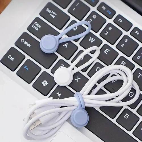 5/3/1PCS Silicone Magnetic Cable Tie Reusable Wire Organizer - 图2