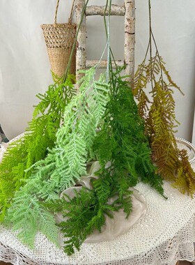 软仿真文竹壁挂地瓜胶叶假花婚庆森系绿色吊绿植顶花材AL-1270婚