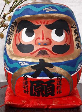 乐喵 开运祈愿达摩招财摆件寿司料理店摆设 店铺装饰品树脂储蓄罐