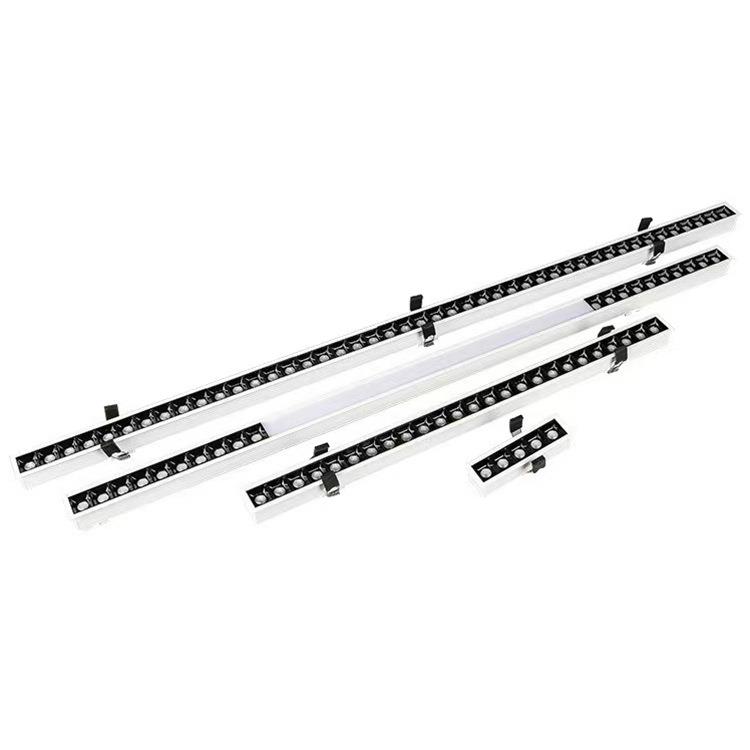 Long strip spotlight led embedded ceiling grille light linear living room no main light rectangular spotlight flood downlight