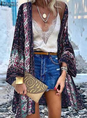 women cardigan boho blouses top shirt summer floral beach 24