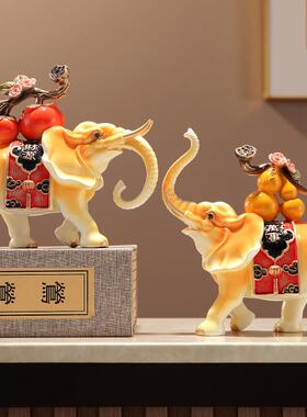 新中式柿新子葫芦象摆件厅玄关电视柜家居饰品装乔客LBP迁开业居