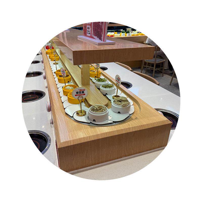 Shengxiangting self-service rotating small hot pot equipment, a complete set of double-layer food delivery track, intelligent unmanned food delivery train