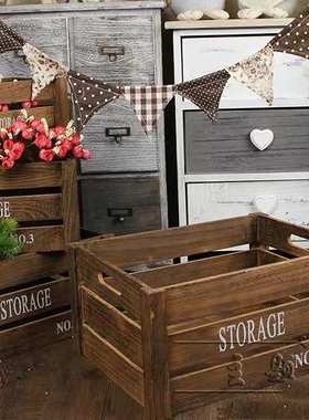 拍照道具静物收纳盒实景摆件婚纱写真儿童摄影复古橱窗装饰箱