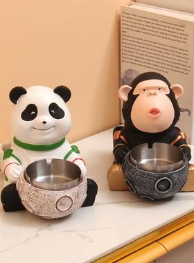 创意卡通宇航员烟灰缸办公室ins个性桌面客厅家居收纳小摆件装饰