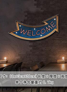新款直销美式工业风LED灯酒吧咖啡厅店铺创意家居铁艺壁饰壁挂墙