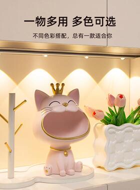 创意招财猫玄关摆件鞋柜收纳桌面装饰品 乔迁新居礼品家居饰品