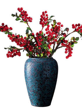 复古插花摆件干花花家居器花瓶陶瓷日式客厅陶艺装饰品景德镇