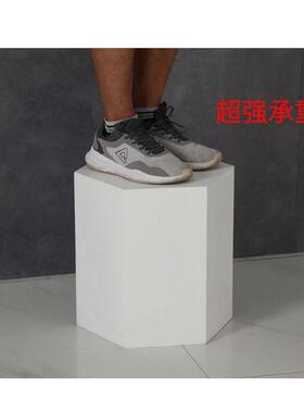 木制烤漆六边形展示柜六角展示台展台道具组合橱窗模特底座异型台