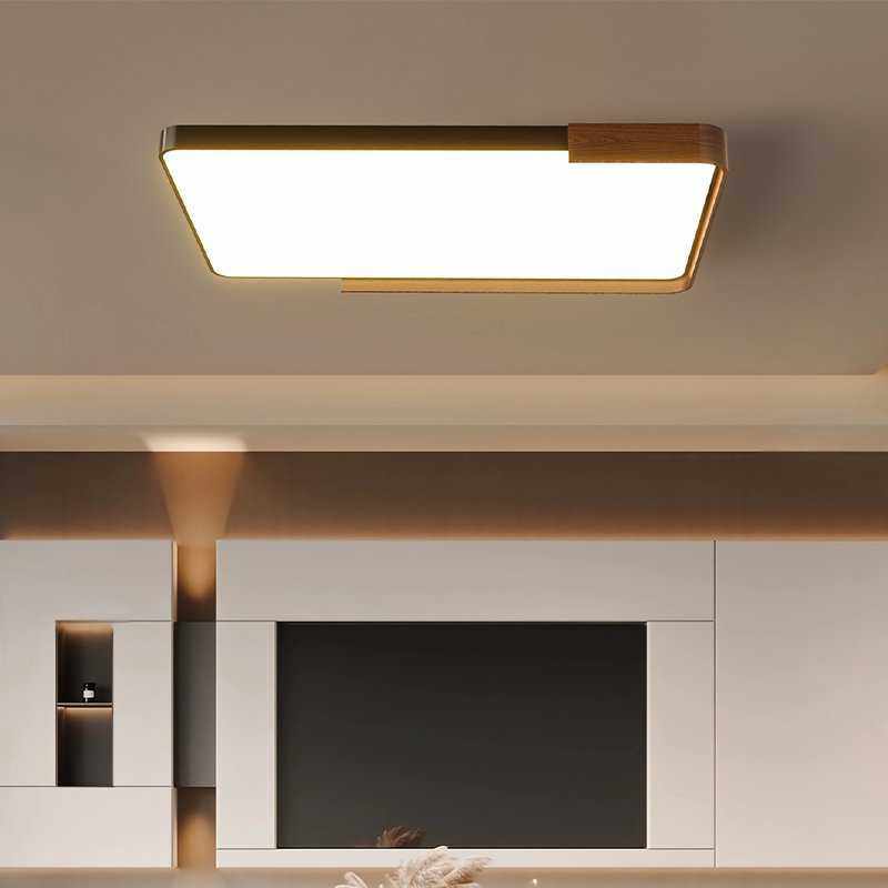 侘寂中古风卧室吸顶灯日式胡桃木纹餐厅灯创意极简护眼茶室房间灯,淘宝优惠券,粉丝福利购,淘宝优惠卷