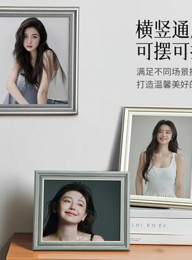 框摆台照片定制3815单人打印情做侣真加洗婚纱照相写片成高级感相